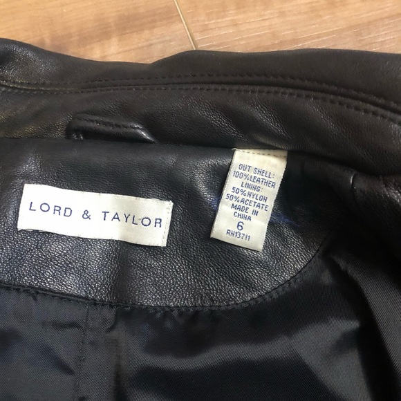 VINTAGE Lord& Taylor Buttery Leather Jacket Zip Front with 2 Slit Pockets size 6 - Picture 2 of 15